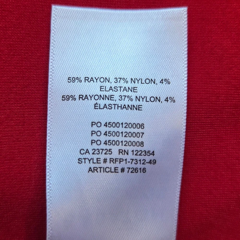 Babaton High-Waisted Midi Pencil Skirt Size 8 | Side Slit | Red - Picture 5 of 5